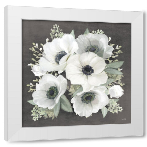 Anemone Square II   White Modern Wood Framed Art Print by House Fenway