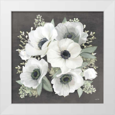 Anemone Square II   White Modern Wood Framed Art Print by House Fenway