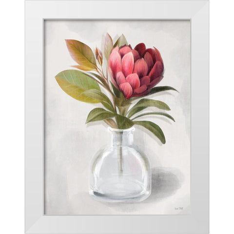 Protea Posie   White Modern Wood Framed Art Print by House Fenway