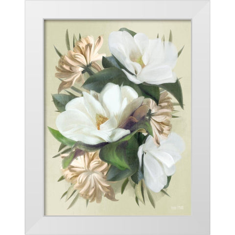 Vintage Romance White Modern Wood Framed Art Print by House Fenway