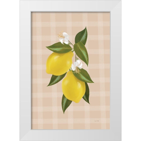 Lemon Botanical II White Modern Wood Framed Art Print by House Fenway