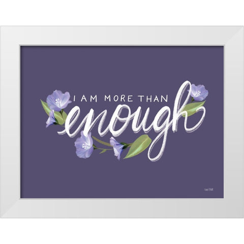 More than Enough White Modern Wood Framed Art Print by House Fenway