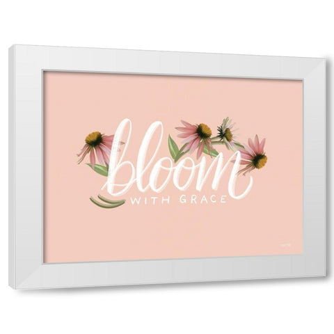 Bloom with Grace     White Modern Wood Framed Art Print by House Fenway