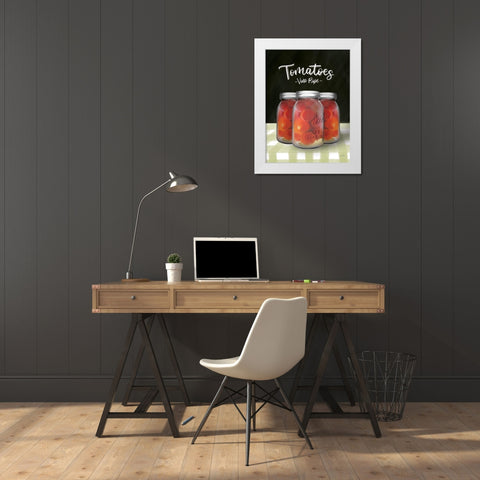Farm Fresh Tomatoes White Modern Wood Framed Art Print by House Fenway