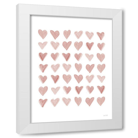 All the Love White Modern Wood Framed Art Print by House Fenway