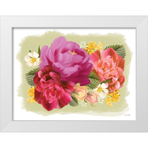 Summer Citrus Floral I White Modern Wood Framed Art Print by House Fenway