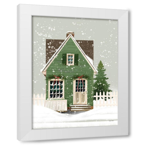 Holiday Home White Modern Wood Framed Art Print by House Fenway
