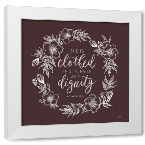 She is Clothed White Modern Wood Framed Art Print by House Fenway