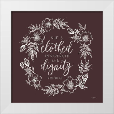 She is Clothed White Modern Wood Framed Art Print by House Fenway