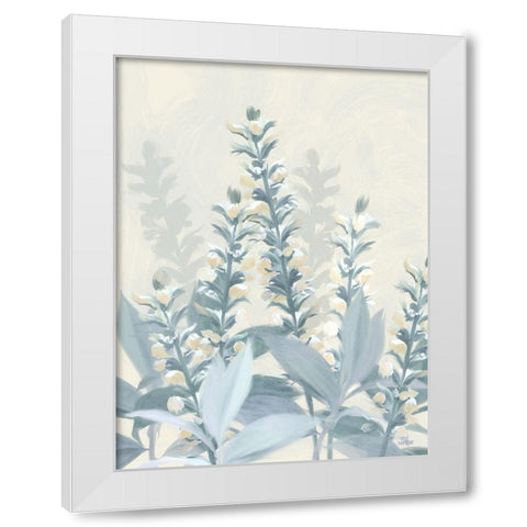 Golden Fields White Modern Wood Framed Art Print by House Fenway