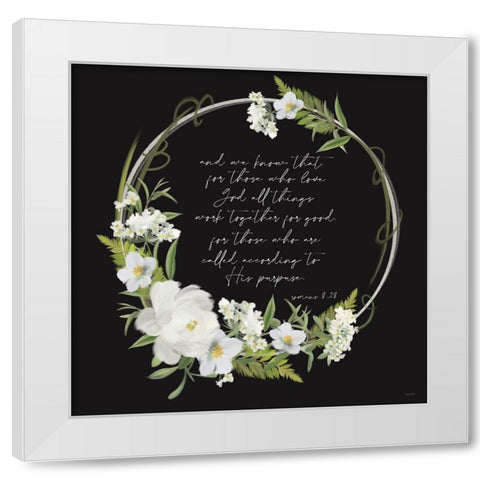 Romans 8 White Modern Wood Framed Art Print by House Fenway