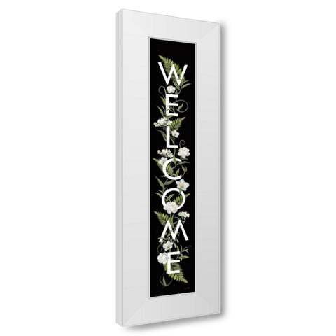Welcome Sign I White Modern Wood Framed Art Print by House Fenway