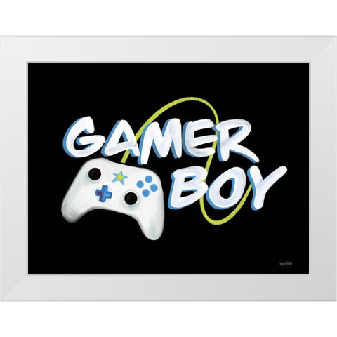 Gamer Boy White Modern Wood Framed Art Print by Malkowski, Melissa