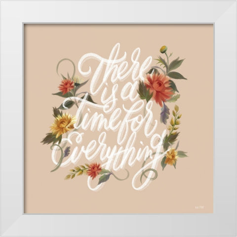 Time for Everything White Modern Wood Framed Art Print by House Fenway