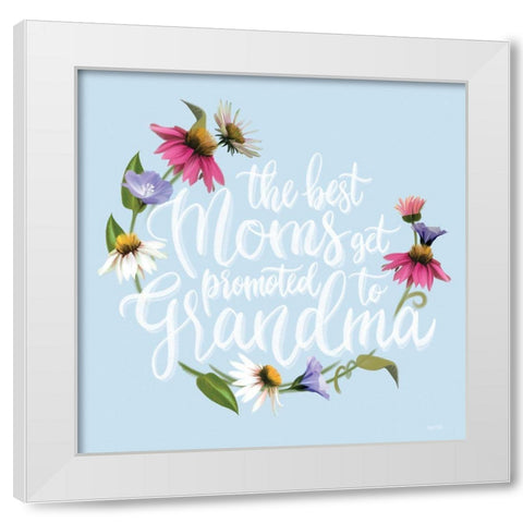 Promoted to Grandma   White Modern Wood Framed Art Print by House Fenway