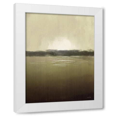 Golden Sunset White Modern Wood Framed Art Print by House Fenway