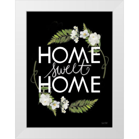 Home Sweet Home White Modern Wood Framed Art Print by House Fenway