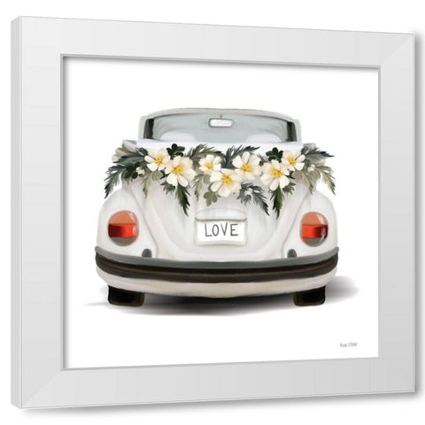 Flower Garden Convertible White Modern Wood Framed Art Print by House Fenway
