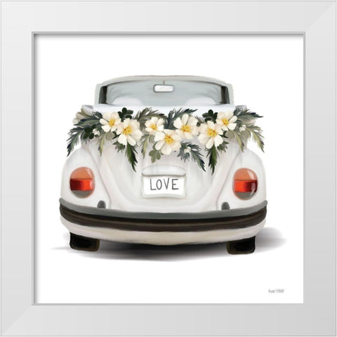 Flower Garden Convertible White Modern Wood Framed Art Print by House Fenway