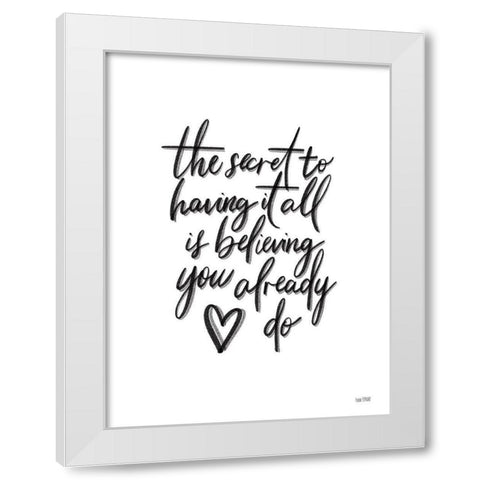 The Secret White Modern Wood Framed Art Print by House Fenway