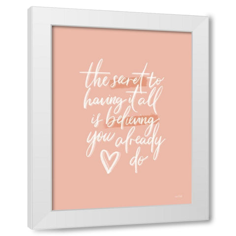 The Secret  White Modern Wood Framed Art Print by House Fenway