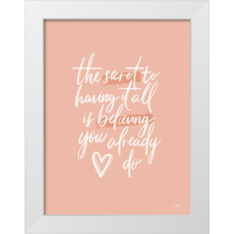 The Secret  White Modern Wood Framed Art Print by House Fenway