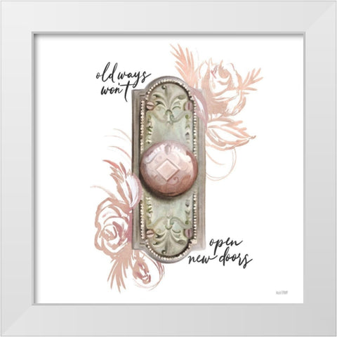 Old Ways in Blush White Modern Wood Framed Art Print by House Fenway