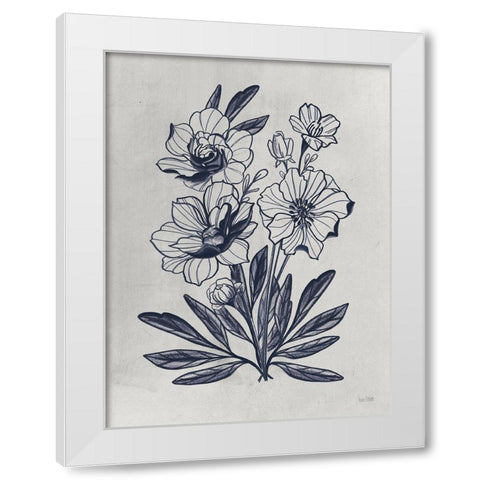 Vintage Blues I    White Modern Wood Framed Art Print by House Fenway