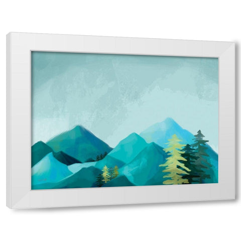 Adventure Awaits I White Modern Wood Framed Art Print by House Fenway