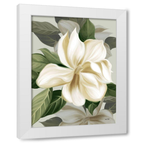 Magnolia Blossoms II White Modern Wood Framed Art Print by House Fenway
