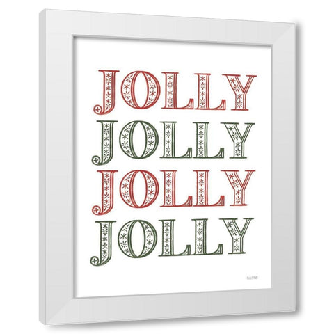 Jolly Jolly White Modern Wood Framed Art Print by House Fenway