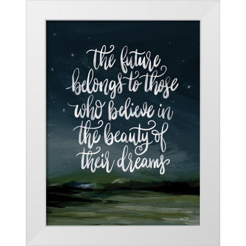 Beauty of Dreams White Modern Wood Framed Art Print by House Fenway