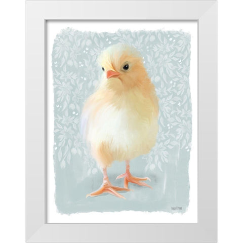Spring Chick I White Modern Wood Framed Art Print by House Fenway