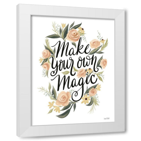 Make Your Own Magic White Modern Wood Framed Art Print by House Fenway