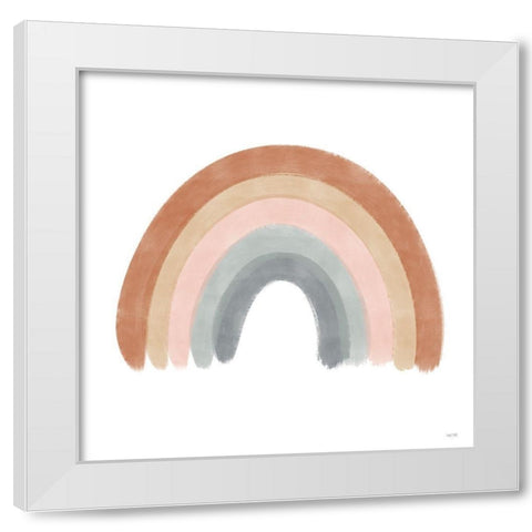 Rainbow White Modern Wood Framed Art Print by House Fenway