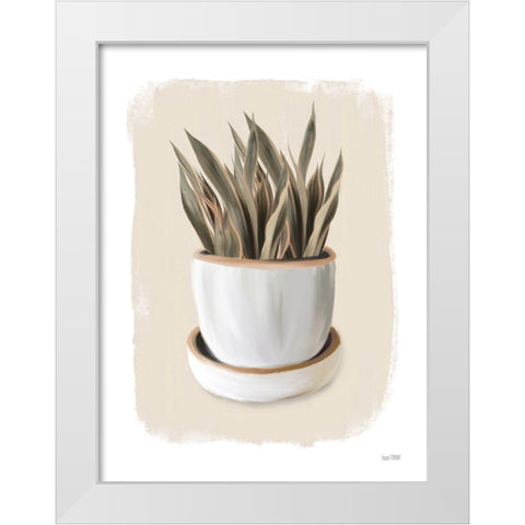 House Plant I White Modern Wood Framed Art Print by House Fenway