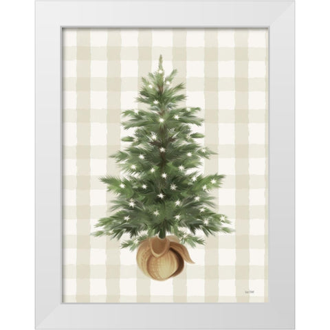 Farmhouse Christmas Sparkle White Modern Wood Framed Art Print by House Fenway