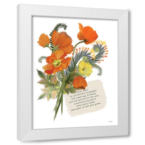 See You Grow White Modern Wood Framed Art Print by House Fenway