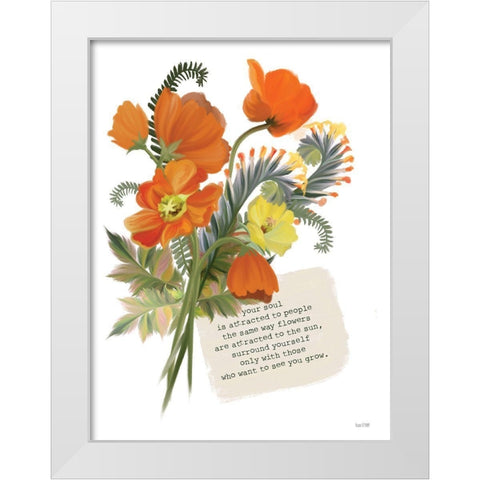 See You Grow White Modern Wood Framed Art Print by House Fenway