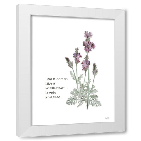 Lovely and Free    White Modern Wood Framed Art Print by House Fenway
