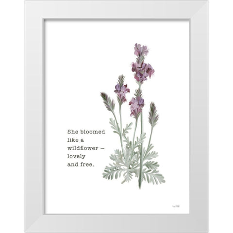 Lovely and Free    White Modern Wood Framed Art Print by House Fenway