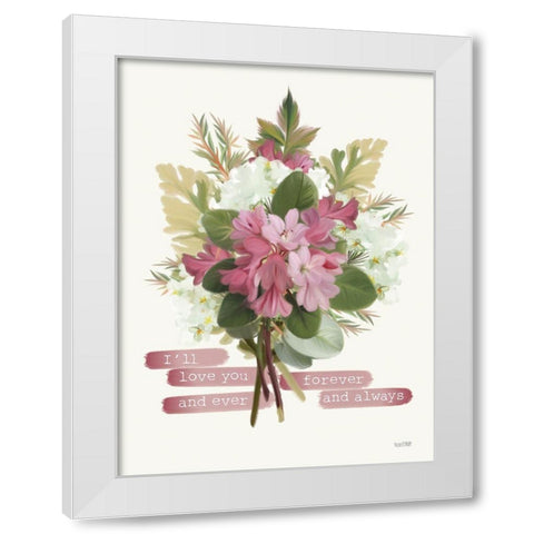 Forever and Ever White Modern Wood Framed Art Print by House Fenway