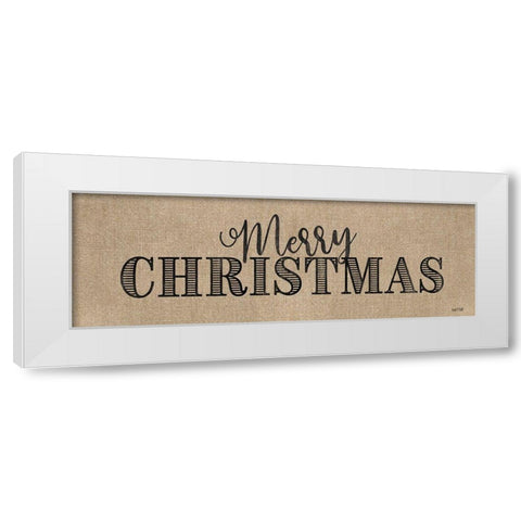 Merry Christmas   White Modern Wood Framed Art Print by House Fenway