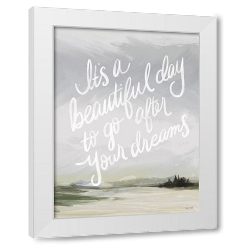 Its a Beautiful Day White Modern Wood Framed Art Print by House Fenway