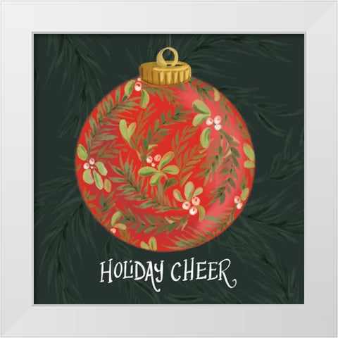 Holiday Cheer White Modern Wood Framed Art Print by House Fenway