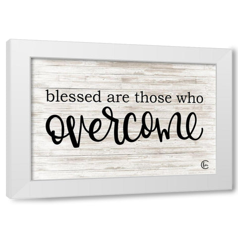 Overcome White Modern Wood Framed Art Print by Fearfully Made Creations