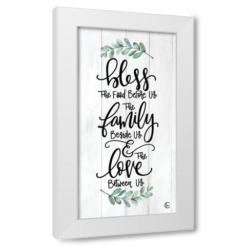 Dinner Blessing  White Modern Wood Framed Art Print by Fearfully Made Creations