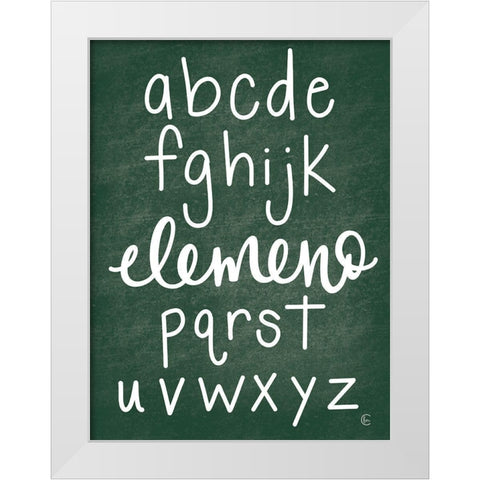 ABCs White Modern Wood Framed Art Print by Fearfully Made Creations