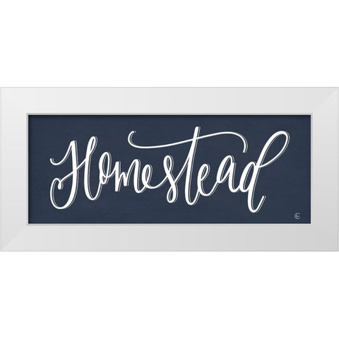 Homestead White Modern Wood Framed Art Print by Fearfully Made Creations