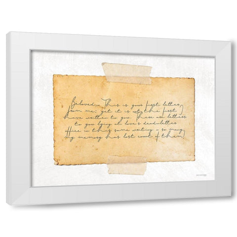 Beloved    White Modern Wood Framed Art Print by Front Port Pickins